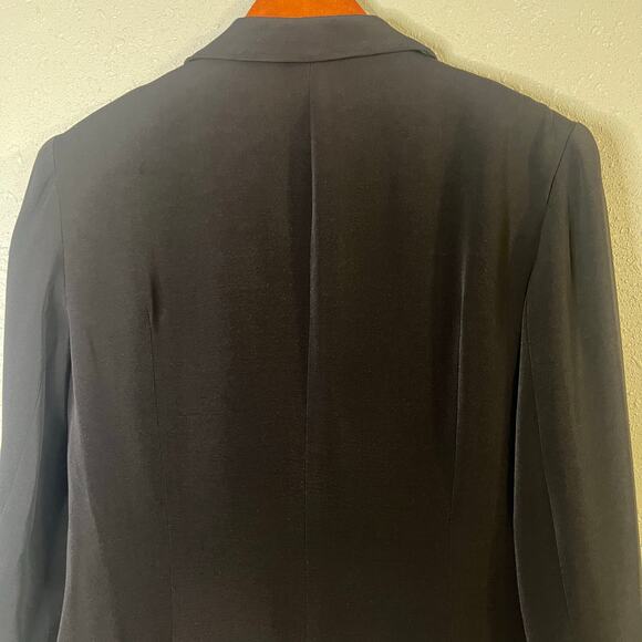 Anne Klein Women’s Suit Jacket Blazer Black sz 10 vtg feminine ptp 20.5 office - Picture 10 of 15
